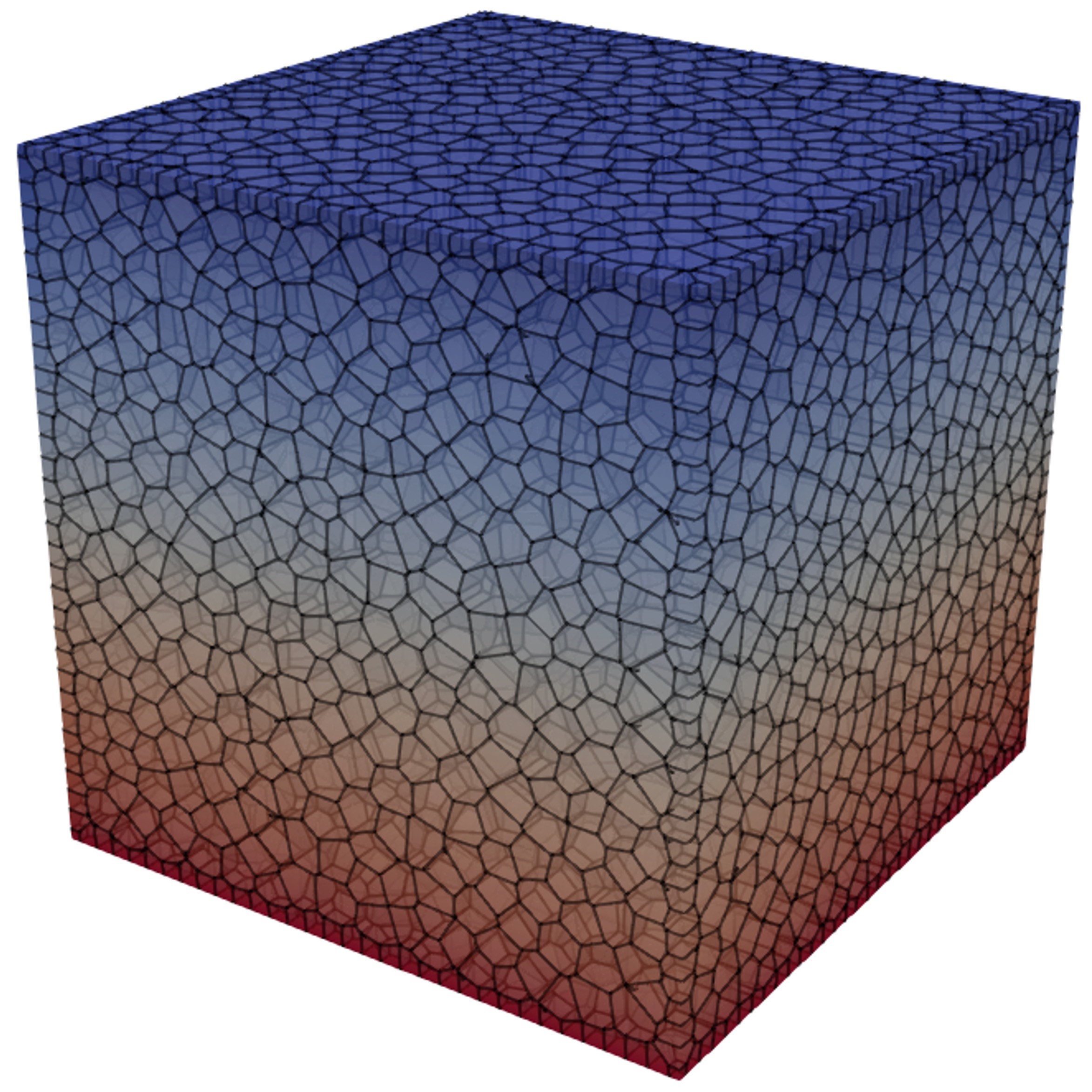 simulation process from material micro-structure to solution with emerging discontinuities