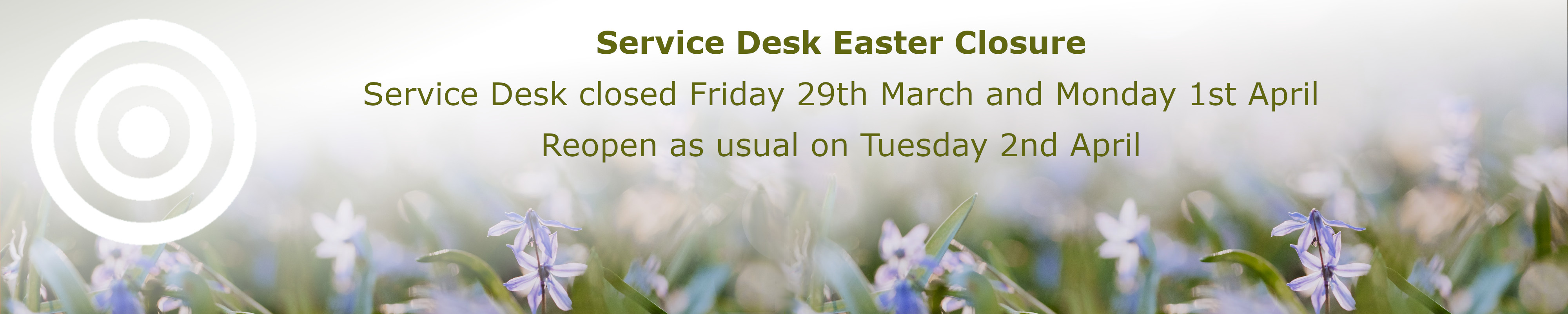 Service desk Easter closure 